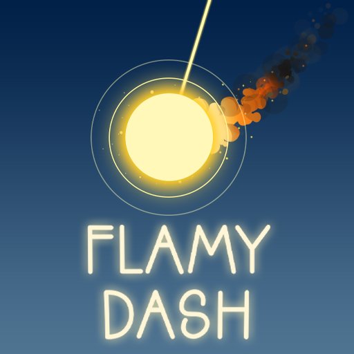 Flamy Dash gameplay — a fiery one-button swinging game