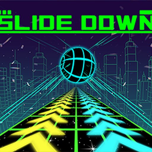 Slide Down gameplay — an endless downhill ball-roller