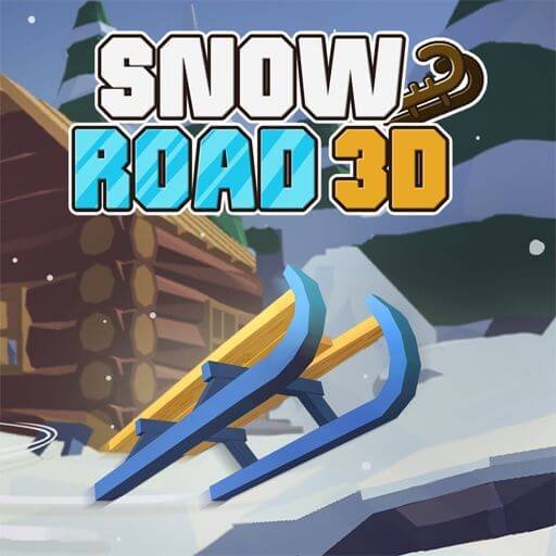 Snow Road 3D gameplay — an endless downhill sledding game